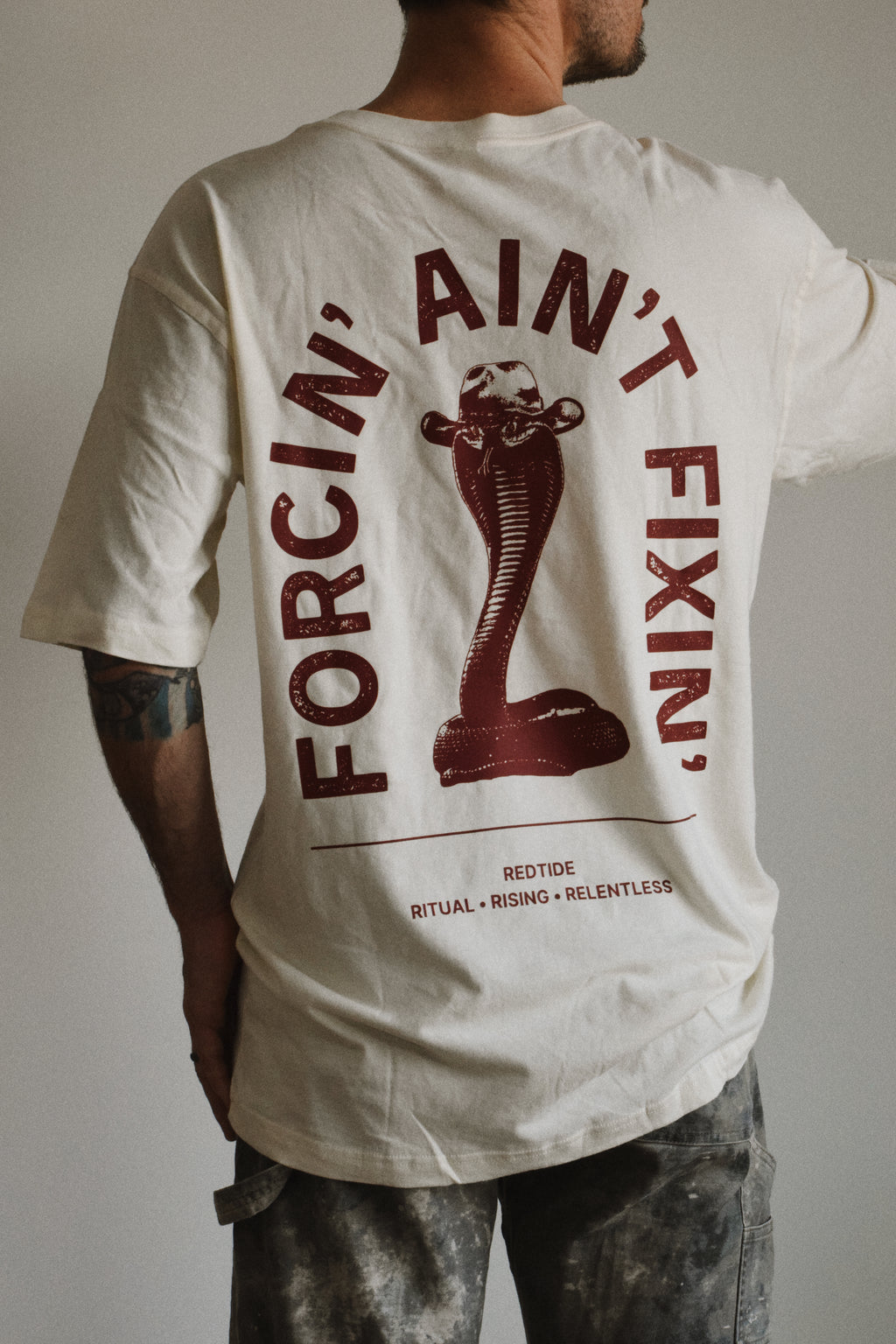 Forcin’ Ain’t Fixin’ T-Shirt (Western Cobra)