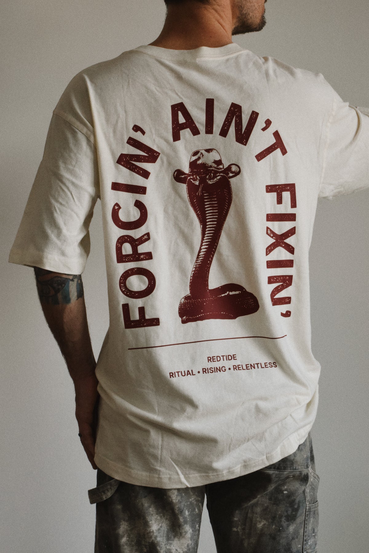 Forcin’ Ain’t Fixin’ T-Shirt (Western Cobra)